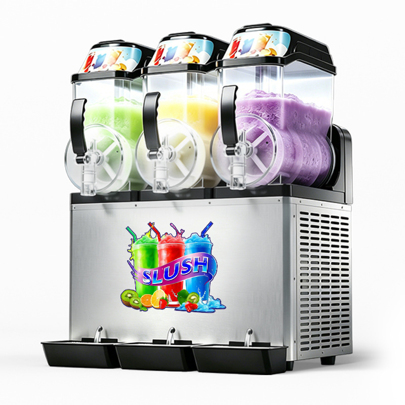 Citrus Juicer Bar - เครื่องทำน้ำแข็งปั่นเชิงพาณิชย์ 1/2/3 ถัง เครื่องจ่ายน้ำผลไม้ปั่นแช่แข็ง ระบบผสมอัตโนมัติ ถัง