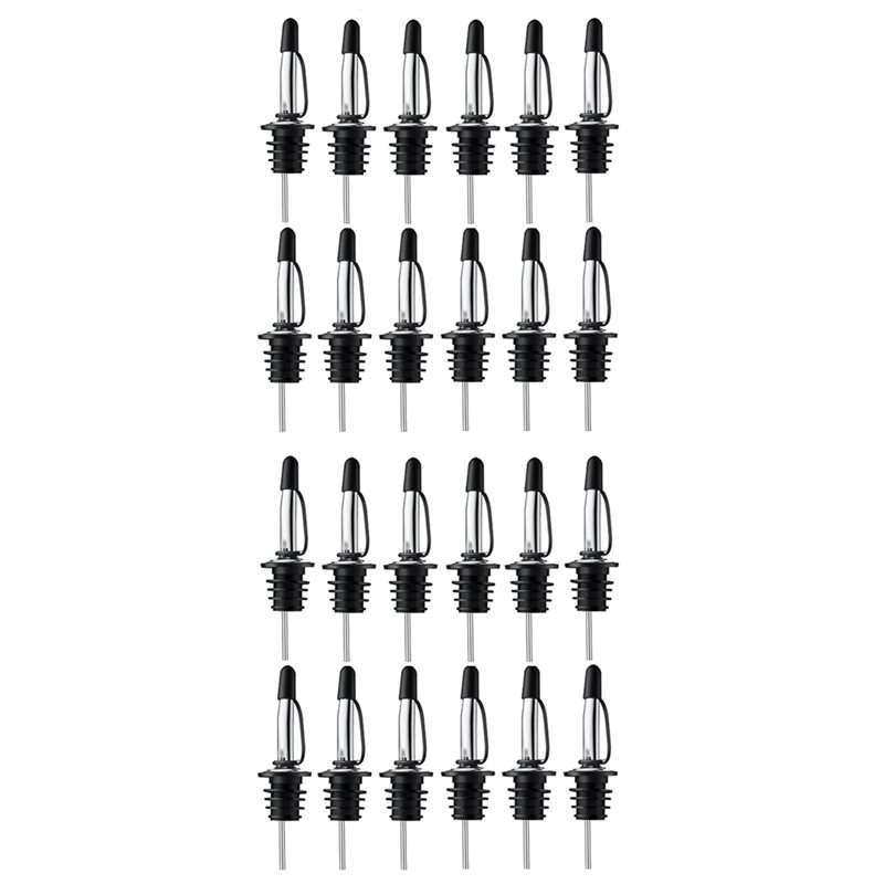 Speed Pourer Cap - B62B – ชุดอุปกรณ์รินเครื่องดื่มสแตนเลสสตีล 24 ชิ้น ปลอดภัยสำหรับเครื่องล้างจาน