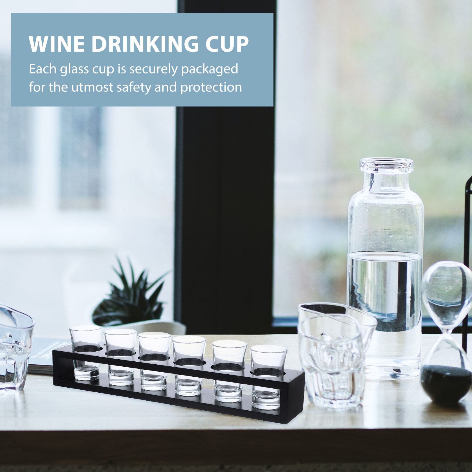 ชุดแก้วไวน์พร้อมที่วางไม้ สำหร - Home Bar Set บทวิจารณ์และราคา
