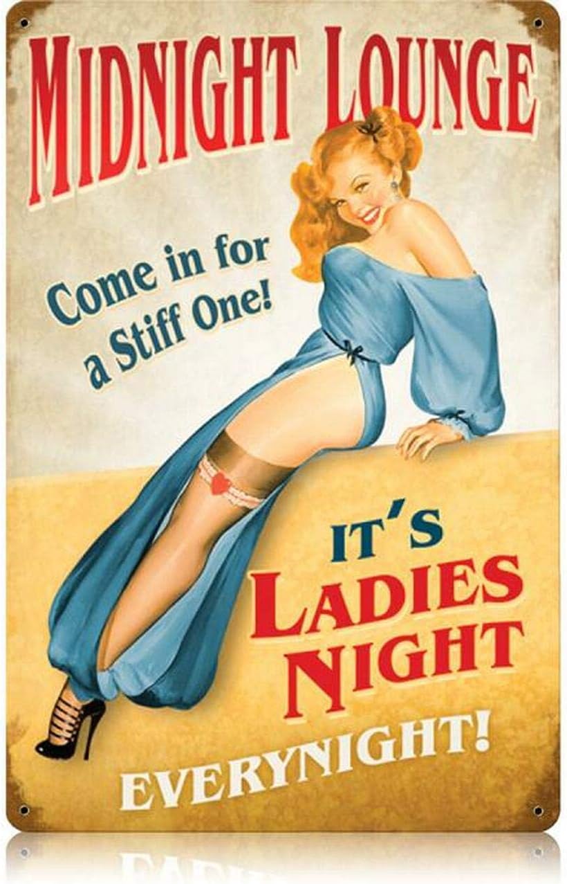 Y1 ป้ายโลหะวินเทจ ลายสาวพินอัพ - Home Bar Lounge บทวิจารณ์และราคา