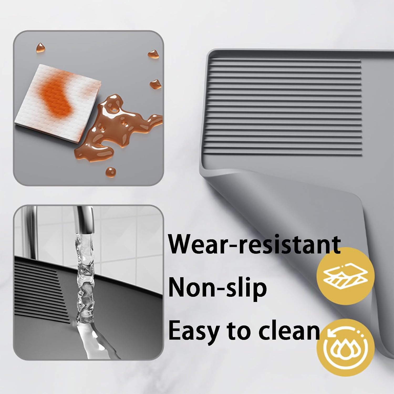 3-In-1 เสื่อกาแฟซิลิโคน Multi- - Bar Mat Rubber บทวิจารณ์และราคา